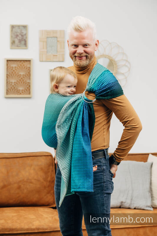 Ringsling, Waffle Weave (100% cotton), with gathered shoulder - FAIRYTALE - standard 1.8m #babywearing