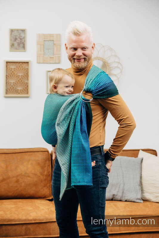 Ringsling, Waffle Weave (100% cotton), with gathered shoulder - FAIRYTALE - standard 1.8m #babywearing