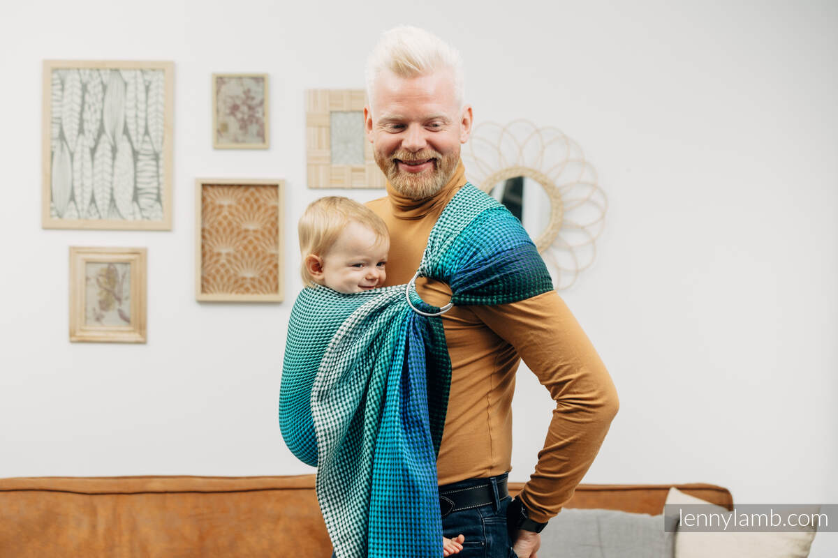 RingSling, Wafflewebung (100% Baumwolle), mit Raffung an den Ringen - FAIRYTALE - standard 1.8m #babywearing