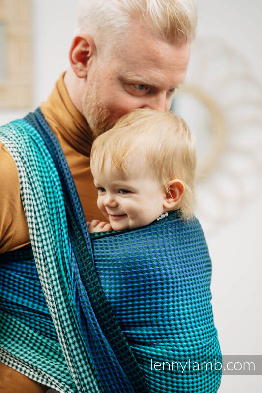 Żakardowa chusta do noszenia dzieci, splot waflowy, 100% bawełna - FAIRYTALE - rozmiar XL #babywearing