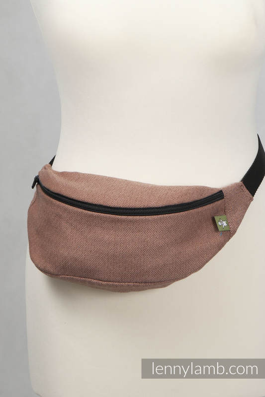 Waist Bag made of woven fabric, (100% cotton) - BROWN DIAMOND #babywearing