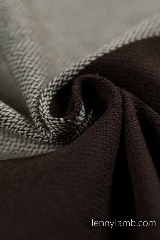 Sling de la gamme de base, 100 % coton, Sergé brisé, avec épaule sans plis - HOT CHOCOLATE  - standard 1.8m #babywearing