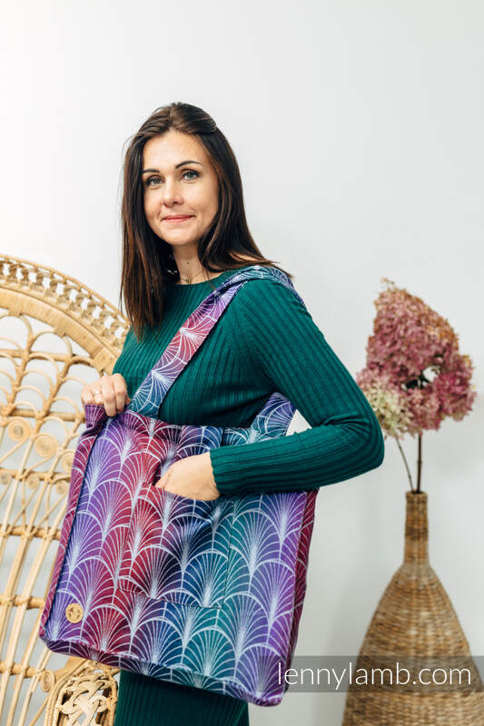 Shoulder bag made of wrap fabric (100% cotton) - DECO - KINGDOM - standard size 37cmx37cm #babywearing