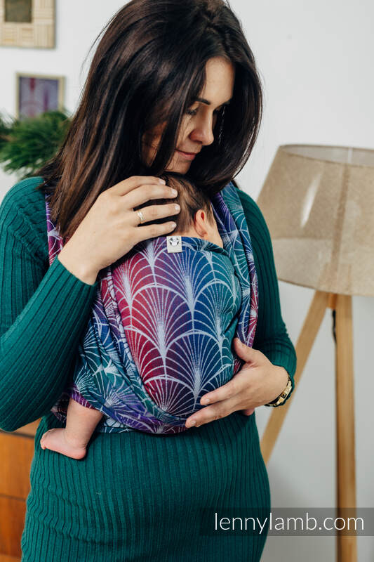 Żakardowa chusta do noszenia dzieci, bawełna - DECO - KINGDOM - rozmiar XS #babywearing