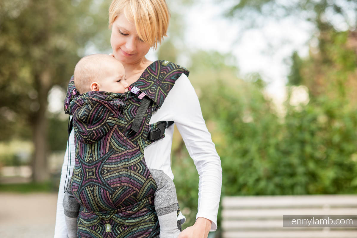 Nosidełko Ergonomiczne z tkaniny żakardowej 100% bawełna , Toddler Size, ILUMINACJA - Druga Generacja #babywearing