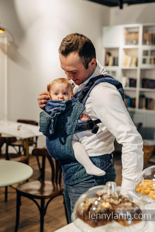 Porte-bébé ergonomique LennyGo, taille bébé, jacquard (62% Coton, 38% Soie tussah), LITTLELOVE - NEO  #babywearing