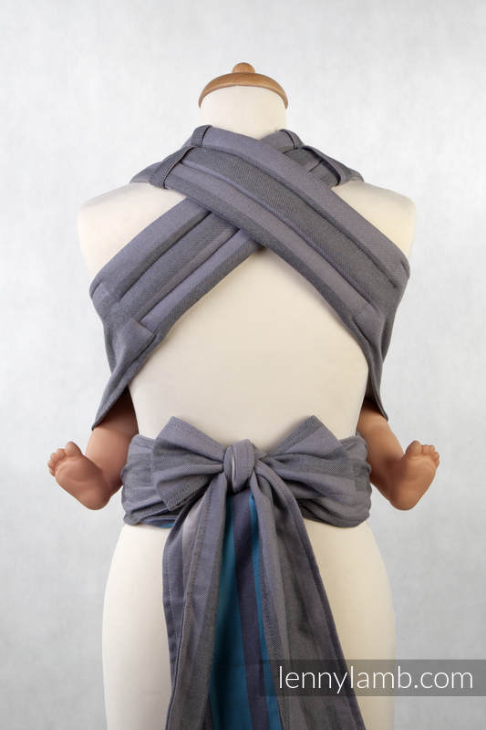 MEI-TAI carrier Mini, broken-twill weave - 100% cotton - with hood, MISTY MORNING #babywearing