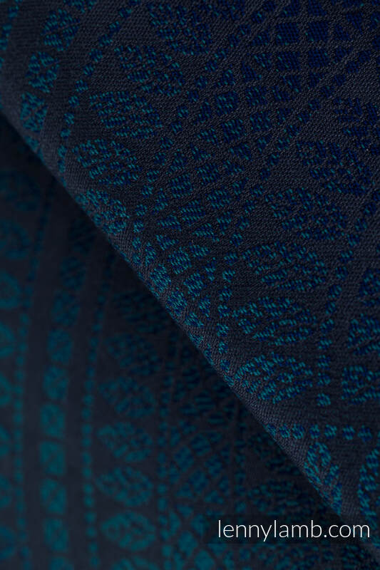 Fular, tejido jacquard (100% algodón) - PEACOCK'S TAIL - QUANTUM - talla M #babywearing