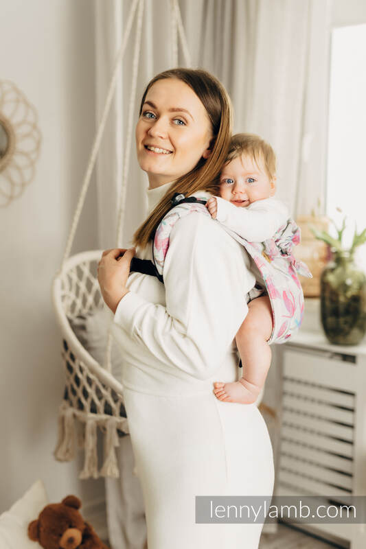 Lenny Buckle Onbuhimo baby carrier, toddler size, jacquard weave (100% cotton) - MAGNOLIA #babywearing