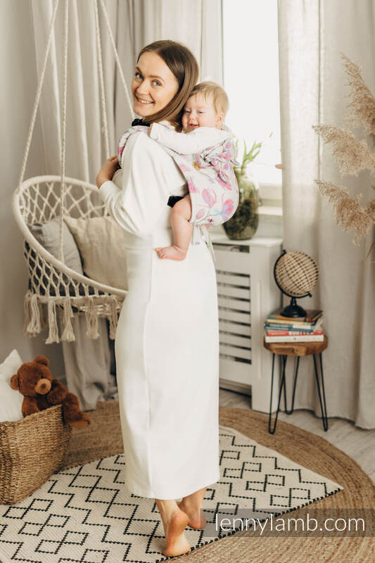 Nosidło Klamrowe ONBUHIMO z tkaniny żakardowej (100% bawełna), rozmiar Standard - MAGNOLIA  #babywearing