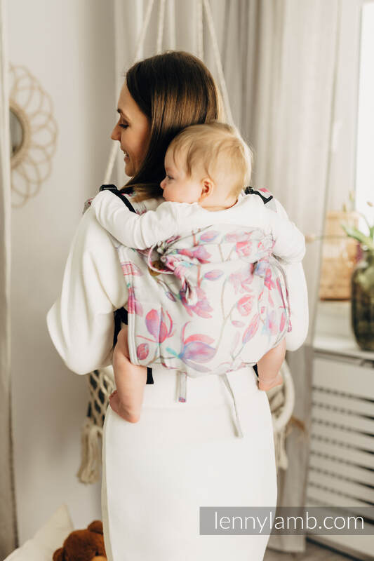 Lenny Buckle Onbuhimo baby carrier, toddler size, jacquard weave (100% cotton) - MAGNOLIA #babywearing