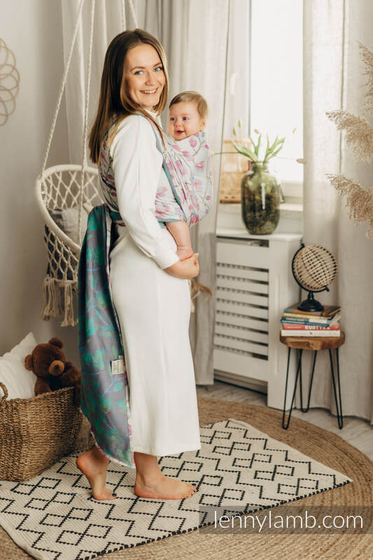Żakardowa chusta do noszenia dzieci, 100% bawełna - MAGNOLIA - rozmiar XS #babywearing