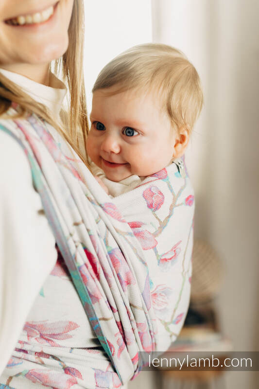 Fular, tejido jacquard (100% algodón) - MAGNOLIA - talla XL #babywearing