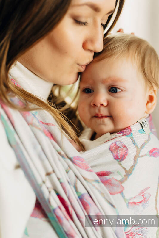 Baby Wrap, Jacquard Weave (100% cotton) - MAGNOLIA - size M (grade B) #babywearing