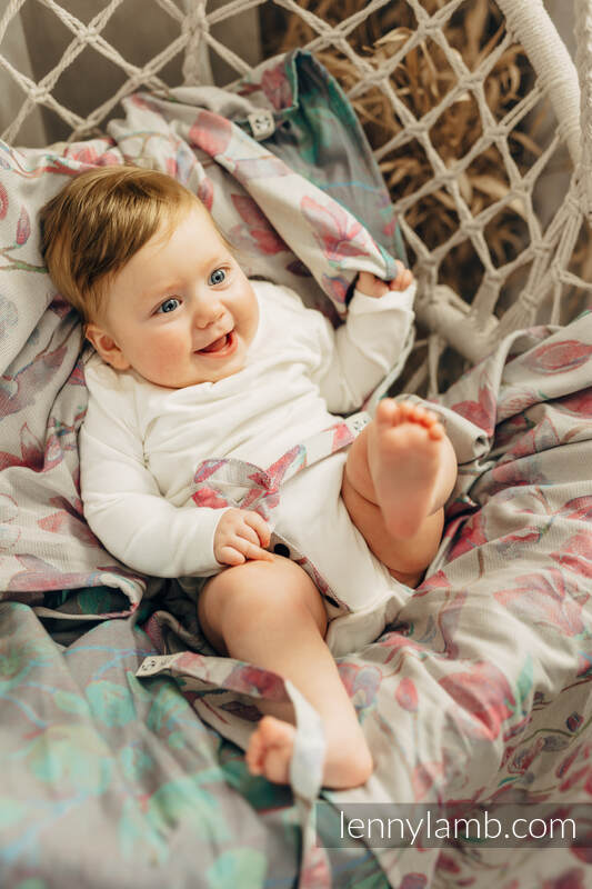 Fular, tejido jacquard (100% algodón) - MAGNOLIA - talla  S #babywearing