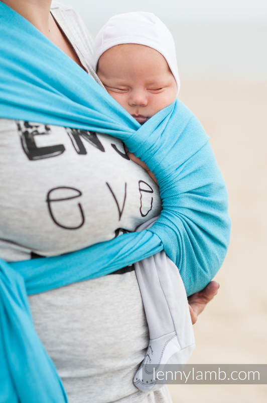 Baby Sling, Diamond Weave, 100% cotton - Turquoise Diamond - size XL #babywearing