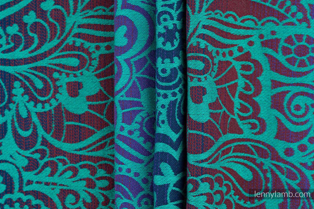 Sac à cordons en retailles d’écharpes (100% coton) - FLORES - DIVE - taille standard 32 cm x 43 cm #babywearing