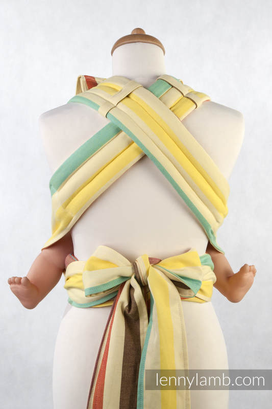 MEI-TAI carrier Mini, broken-twill weave - 100% cotton - with hood, Sunny Smile #babywearing