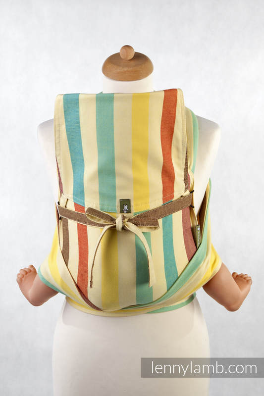 MEI-TAI carrier Mini, broken-twill weave - 100% cotton - with hood, Sunny Smile #babywearing