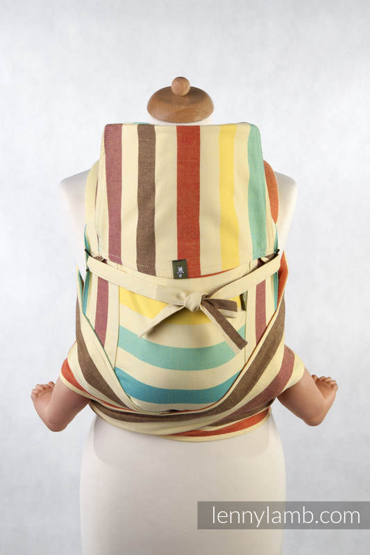 MEI-TAI carrier Toddler, broken-twill weave - 100% cotton - with hood, Sunny Smile #babywearing