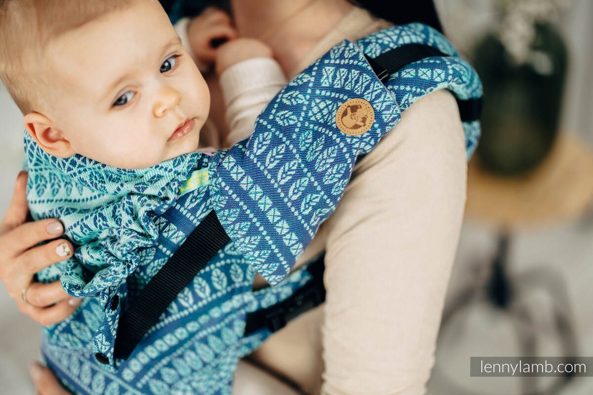 Ensemble protège bretelles et sangles pour capuche (60% coton, 40% polyester) - PEACOCK'S TAIL - HEYDAY  #babywearing