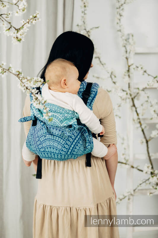 Nosidło Klamrowe ONBUHIMO z tkaniny żakardowej (100% bawełna), rozmiar Toddler - PAWI OGON - HEYDAY  #babywearing