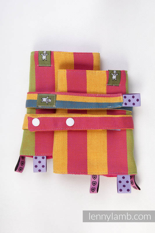 Drool Pads & Reach Straps Set, (60% cotton, 40% polyester) - ZUMBA ORANGE #babywearing