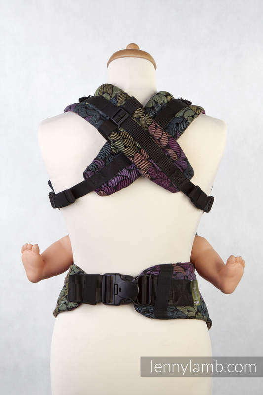 Ergonomic Carrier, Toddler Size, jacquard weave 100% cotton - COLORS OF RAIN - Second Generation #babywearing