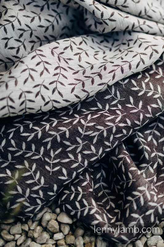 Fular, tejido jacquard (100% lino) - ENCHANTED NOOK - COCOA - talla XL #babywearing