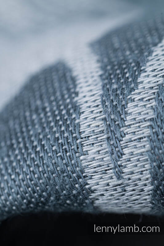 LennyHybrid Half Buckle Carrier, Standard Size, jacquard weave 100% linen - VIRIDIFLORA - ASH #babywearing