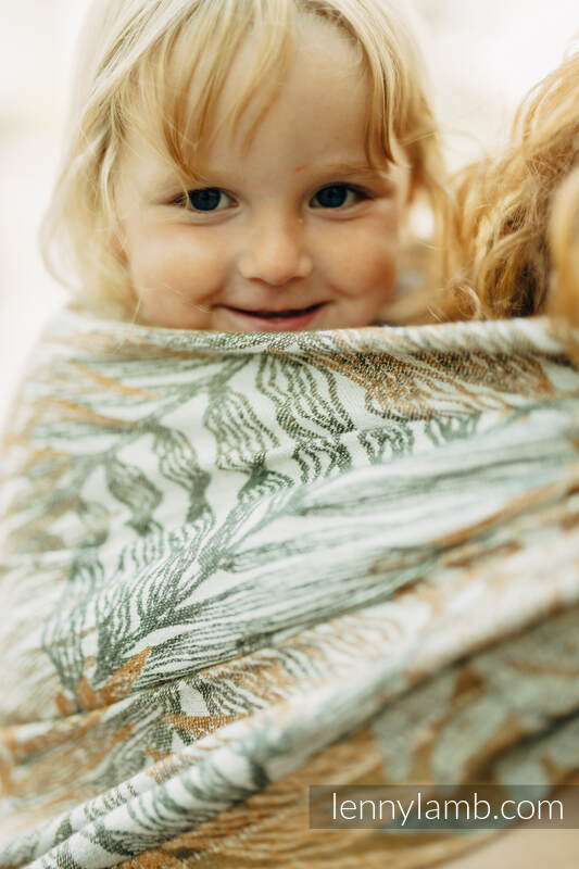 Baby Wrap, Jacquard Weave (100% linen) - RAINFOREST - SERENE - size M #babywearing
