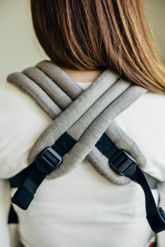 LennyLight Carrier, Standard Size, broken-twill weave 100% cotton - PORCELAIN GREY  #babywearing