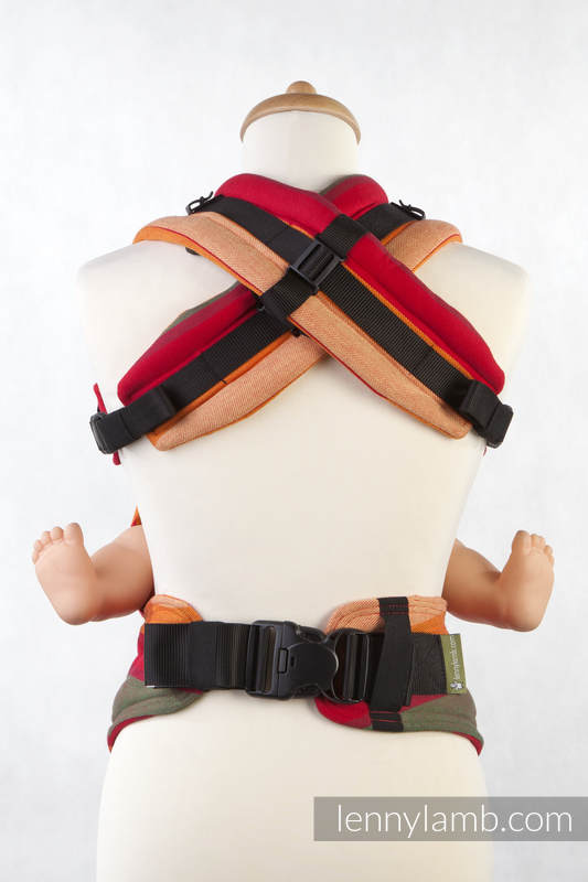 Nosidełko Ergonomiczne z tkaniny skośnokrzyżowej 100% bawełna , Toddler, JESIEŃ - Druga Generacja #babywearing