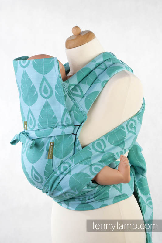MEI-TAI carrier Toddler, jacquard weave - 100% cotton - with hood, NORTHERN LEAVES #babywearing