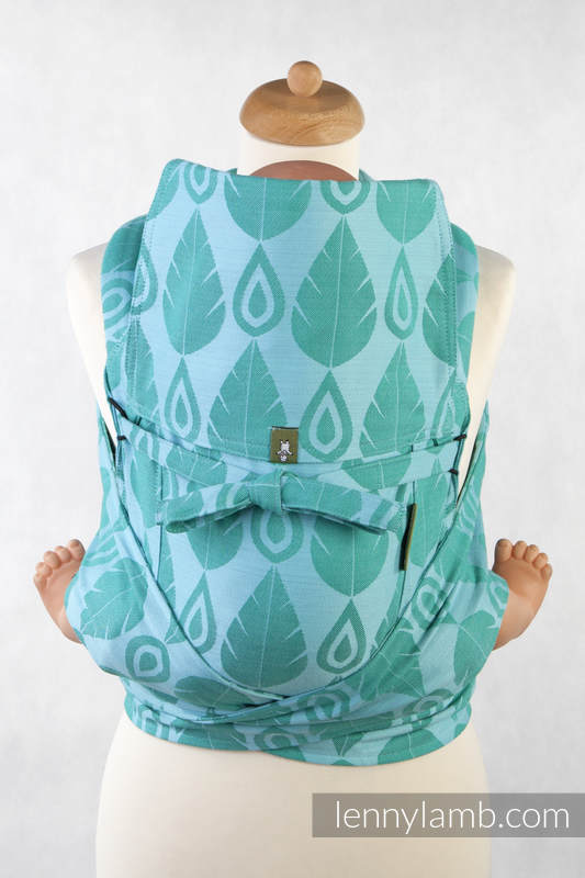 MEI-TAI carrier Toddler, jacquard weave - 100% cotton - with hood, NORTHERN LEAVES #babywearing