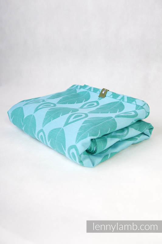 Baby Wrap, Jacquard Weave (100% cotton) - NORTHERN LEAVES - size L #babywearing