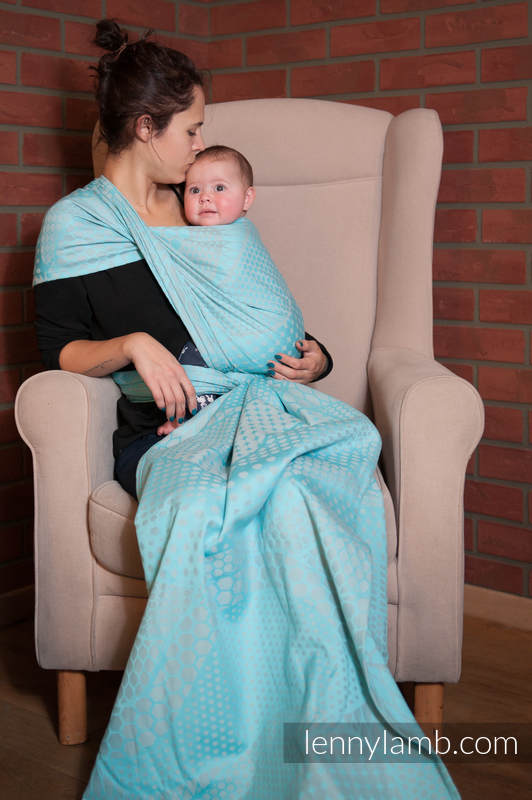 Żakardowa chusta do noszenia dzieci, bawełna - FUTURA - rozmiar XS #babywearing