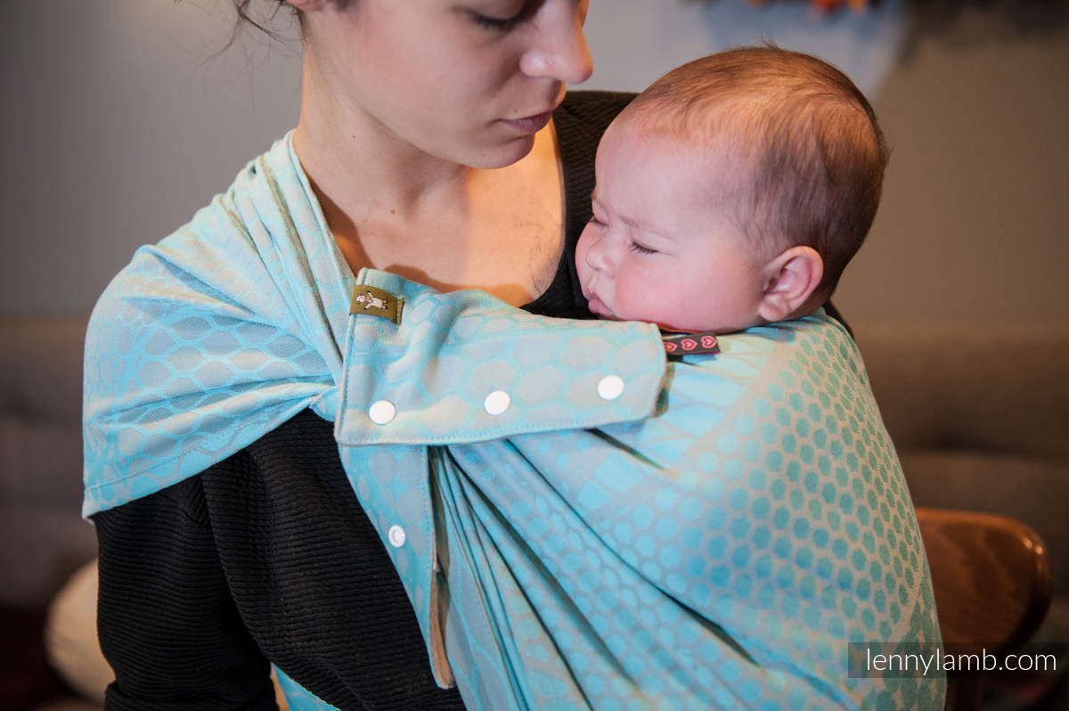 Żakardowa chusta do noszenia dzieci, bawełna - FUTURA - rozmiar XS #babywearing
