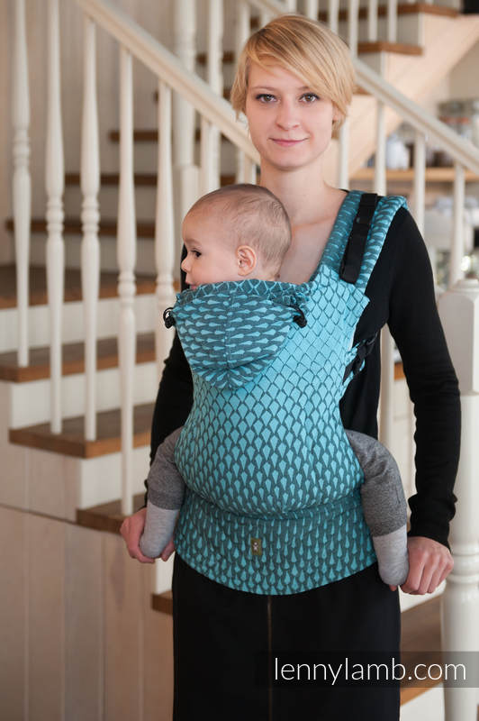 Ergonomic Carrier, Baby Size, jacquard weave 100% cotton - ICICLES, Second Generation #babywearing