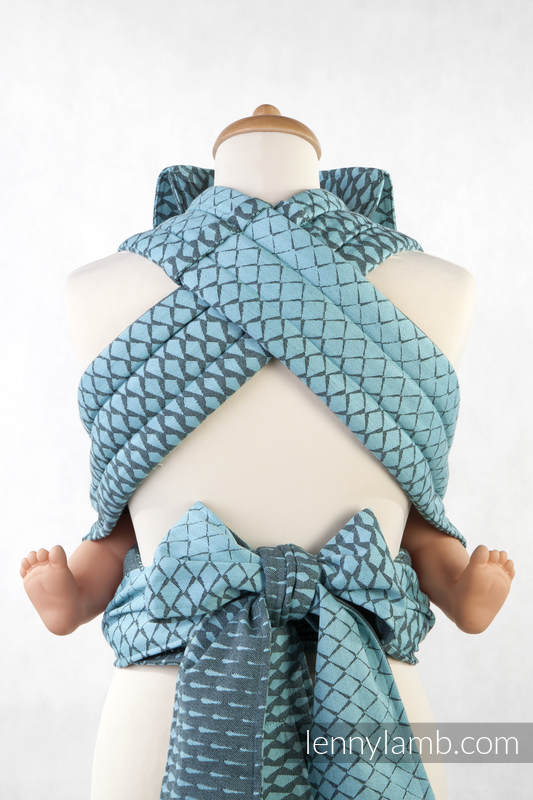 MEI-TAI carrier Toddler, jacquard weave - 100% cotton - with hood, ICICLES #babywearing