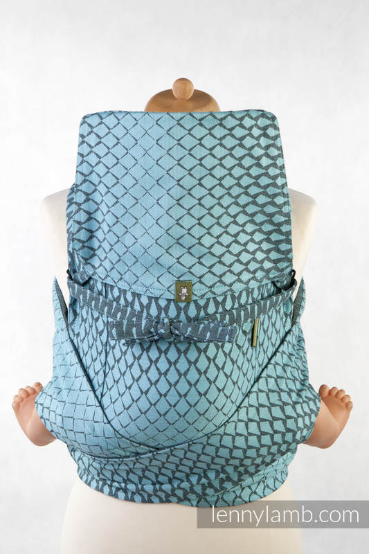 MEI-TAI carrier Toddler, jacquard weave - 100% cotton - with hood, ICICLES #babywearing