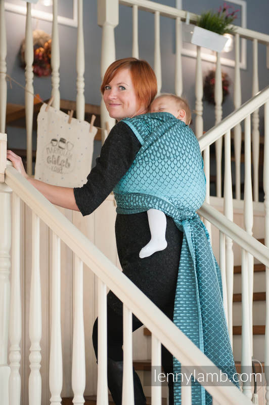 Baby Wrap, Jacquard Weave (100% cotton) - ICICLES - size XS #babywearing