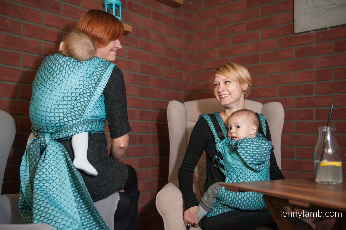 Baby Wrap, Jacquard Weave (100% cotton) - ICICLES - size S #babywearing