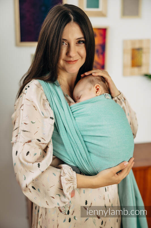 Baby Sling, Broken Twill Weave, (100% cotton) - AGAVE - size M #babywearing