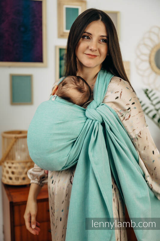 Baby Sling, Broken Twill Weave, (100% cotton) - AGAVE - size XL #babywearing
