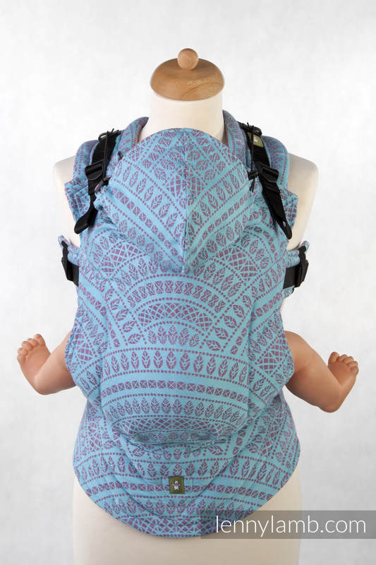 Nosidełko Ergonomiczne z tkaniny żakardowej 100% bawełna , Toddler Size, PAWI OGON, Druga Generacja #babywearing