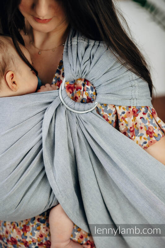 Sling, sergé brisé,  épaule sans plis (100 % coton) - ICEBERG - standard 1.8m #babywearing