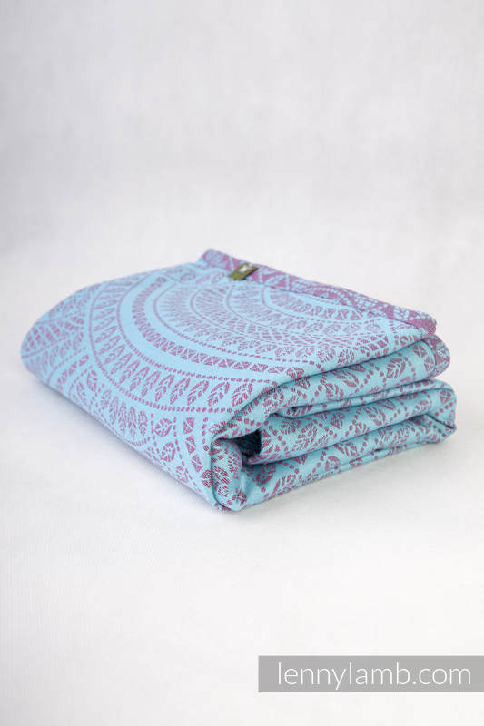 Baby Wrap, Jacquard Weave (100% cotton) - PEACOCK'S TAIL - size S #babywearing