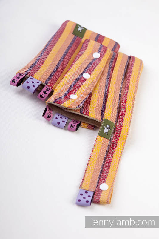 Drool Pads & Reach Straps Set, (Outer fabric - 60% cotton, 40% bamboo; Lining - 100% polyester) - DIAMOND HELIOS #babywearing