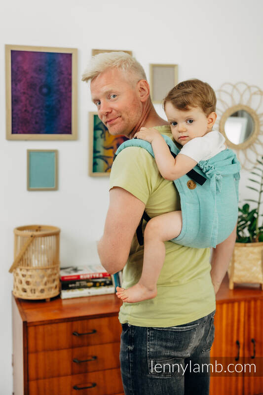 Lenny Onbuhimo, misura toddler, tessitura broken-twill, 100% cotone - AGAVE #babywearing